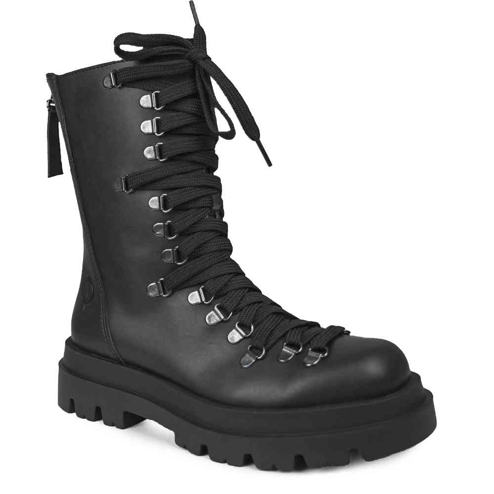 Altercore - Lara Vegan Bottes de plate-forme - Noir
